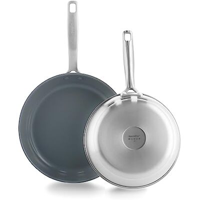greenPan - Treviso - Rostfritt stål - Non-stick - Stekpanneset greenPan - Treviso - Rostfritt stål - Non-stick - Stekpanneset