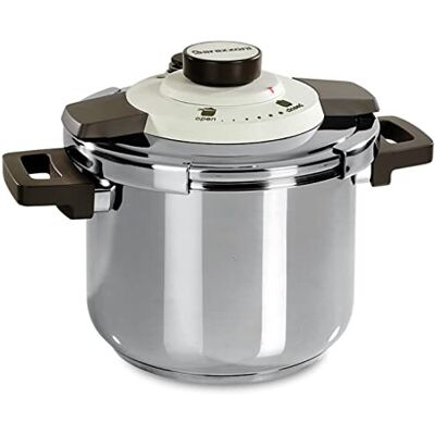Barazzoni Dubbelsystem, enkel tryckkokare, kapacitet 4,5 l, ø 22 cm, rostfritt stål 18/10, tillverkad i Italien, 4,5 liter, rostfritt Barazzoni Dubbelsystem, enkel tryckkokare, kapacitet 4,5 l, ø 22 cm, rostfritt stål 18/10, tillverkad i Italien, 4,5 liter, rostfritt