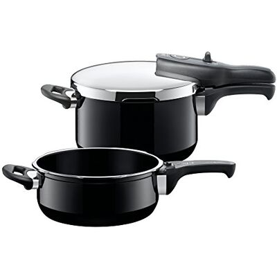 Silit WMF Sicomatic + silargan kastrull set – WMF sicomatic + silargan, svart, rostfritt stål, svart, plast, rostfritt stål, keramik, gas, halogen, induktion, förseglad platta Silit WMF Sicomatic + silargan kastrull set – WMF sicomatic + silargan, svart, rostfritt stål, svart, plast, rostfritt stål, keramik, gas, halogen, induktion, förseglad platta
