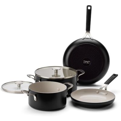 KitchenAid KA-Aluminium svart Perf-ind MiShake 9G opn fry 4 (6) st set KitchenAid KA-Aluminium svart Perf-ind MiShake 9G opn fry 4 (6) st set