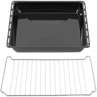 ICQN 42,2 x 37 cm bakplåtar och galler, 4,5 cm djup emaljerad fettpanna och förkromad ugnsgaller för ugn och spis, reptålig och rostfri, 422 x 370 x 4,5 mm Kompatibel med IKEA och Electrolux, emaljerad ugnsbricka ICQN 42,2 x 37 cm bakplåtar och galler, 4,5 cm djup emaljerad fettpanna och förkromad ugnsgaller för ugn och spis, reptålig och rostfri, 422 x 370 x 4,5 mm Kompatibel med IKEA och Electrolux, emaljerad ugnsbricka