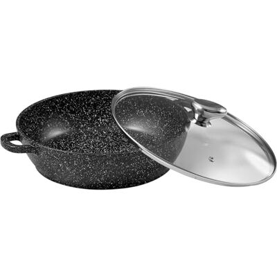 Pradel Excellence , Långsam spis i gjuten aluminium, glaslock, stenliknande non-stick-beläggning, avtagbara handtagsskydd, kompatibel med alla spisar inklusive induktion, ugn, diskmaskin, D28 cm, svart Pradel Excellence , Långsam spis i gjuten aluminium, glaslock, stenliknande non-stick-beläggning, avtagbara handtagsskydd, kompatibel med alla spisar inklusive induktion, ugn, diskmaskin, D28 cm, svart