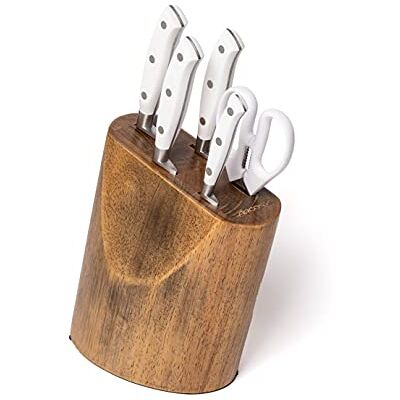 Arcos knivset smidda 5 delar – rostfritt stål nitrum, ergonomiskt handtag av polyoximetylen POM, serien Riviera Blanc – tunt blad med karakteristisk mjuk kant, färg vit Arcos knivset smidda 5 delar – rostfritt stål nitrum, ergonomiskt handtag av polyoximetylen POM, serien Riviera Blanc – tunt blad med karakteristisk mjuk kant, färg vit
