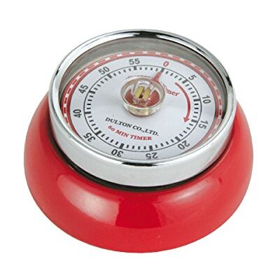 Zassenhaus Kökstimer, magnetisk, retro, klassisk, mekanisk, matlagningstimer (röd), 7 cm Zassenhaus Kökstimer, magnetisk, retro, klassisk, mekanisk, matlagningstimer (röd), 7 cm