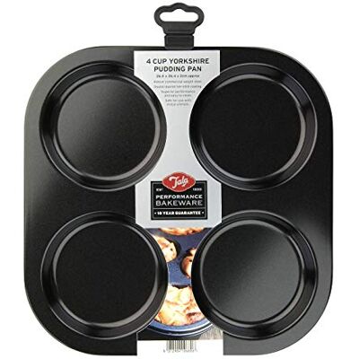 Tala Performance, Yorkshire pudding-tenn, professionell mätare kolstål med Eclipse non-stick beläggning, perfekt för rostning och matlagning, 25,4 x 25,4 x 1,6 cm Tala Performance, Yorkshire pudding-tenn, professionell mätare kolstål med Eclipse non-stick beläggning, perfekt för rostning och matlagning, 25,4 x 25,4 x 1,6 cm