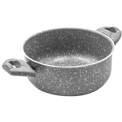 Zanetti Sällsynt sten, non-stick kastrull i aluminium och steneffekt, mjuka touchhandtag, diameter 20 cm, tillverkad i Italien Zanetti Sällsynt sten, non-stick kastrull i aluminium och steneffekt, mjuka touchhandtag, diameter 20 cm, tillverkad i Italien