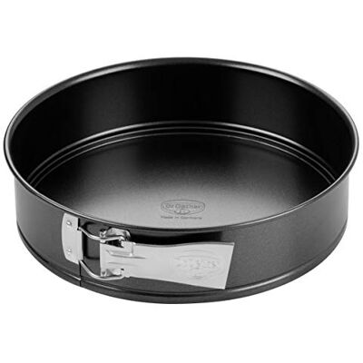 Dr. Oetker 2514 Springform Ø 28 cm, kakform med platt botten, rund stålbakform med non-stick beläggning (färg: svart), kvantitet: 1 styck Dr. Oetker 2514 Springform Ø 28 cm, kakform med platt botten, rund stålbakform med non-stick beläggning (färg: svart), kvantitet: 1 styck
