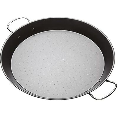 KitchenCraft World of Flavours Paellapanna, Non-Stick, Kolstål, 38,5 cm, Svart, KCPAELLA40NS KitchenCraft World of Flavours Paellapanna, Non-Stick, Kolstål, 38,5 cm, Svart, KCPAELLA40NS