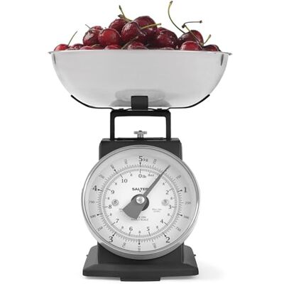 Salter SA00562BFEU12 Timeless Mechanical Kitchen Scale – 5 kg kapacitet, 1 liter disktvättare säker skål, mått gram/oz., bakning, skala, klassisk design, lätt läsning stor siffra urtavla, 22 cm höjd, Salter SA00562BFEU12 Timeless Mechanical Kitchen Scale – 5 kg kapacitet, 1 liter disktvättare säker skål, mått gram/oz., bakning, skala, klassisk design, lätt läsning stor siffra urtavla, 22 cm höjd,