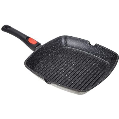 Kamberg 0008029 - Grillpanna - 28cm - Avtagbar handtag - Stenlook - Passar alla spisar Kamberg 0008029 - Grillpanna - 28cm - Avtagbar handtag - Stenlook - Passar alla spisar