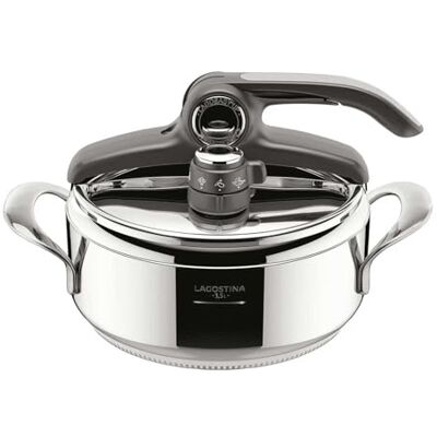 Lagostina Diva, 3,5 l tryckkokare i rostfritt stål, inklusive korg, med Lagofusion®-botten och 2-trycksventil, induktionskompatibel Lagostina Diva, 3,5 l tryckkokare i rostfritt stål, inklusive korg, med Lagofusion®-botten och 2-trycksventil, induktionskompatibel