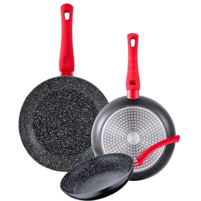 San Ignacio Set med 3 stekpannor: Ø20Ø22Ø26 cm i smidd aluminium med Marble EXPERT TOLEDO-beläggning San Ignacio Set med 3 stekpannor: Ø20Ø22Ø26 cm i smidd aluminium med Marble EXPERT TOLEDO-beläggning