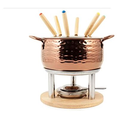 H&H Roséguld stål fondue set 11 delar - Fondue set H&H Roséguld stål fondue set 11 delar - Fondue set