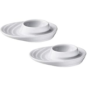 Küchenprofi Kuchenprofi 0750828202 äggkoppar, set om 2 tillverkade av hårt porslin, vit, 9,5 cm x 10,2 cm