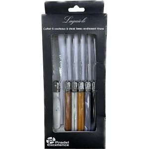 Pradel Excellence Laguiole I7209P6 - 6 Pastellknivar Pradel Excellence Laguiole I7209P6 - 6 Pastellknivar