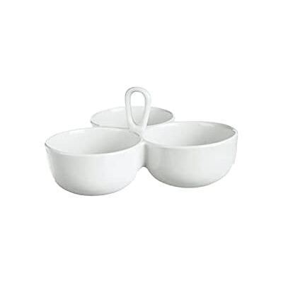 Excelsa Excèlsa vit hem 3 fack runda Hors-D'Oeuvres-Dish Excelsa Excèlsa vit hem 3 fack runda Hors-D'Oeuvres-Dish