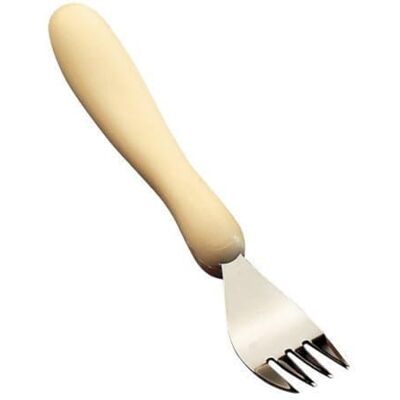 Homecraft Caring bestick, ergonomiskt rostfritt stål ätbestick, silverprodukter för svagt grepp, rörelsebegränsning, äldre, funktionshindrade, gaffel, 1 st. Homecraft Caring bestick, ergonomiskt rostfritt stål ätbestick, silverprodukter för svagt grepp, rörelsebegränsning, äldre, funktionshindrade, gaffel, 1 st.