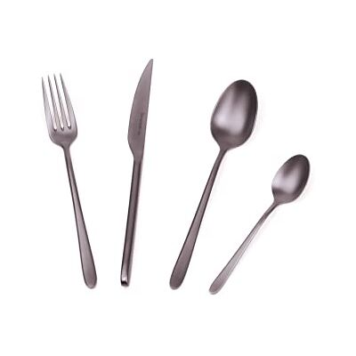 Barazzoni Spa bestickset, 24 stycken, linje malakit TITANIO satin-set Barazzoni Spa bestickset, 24 stycken, linje malakit TITANIO satin-set