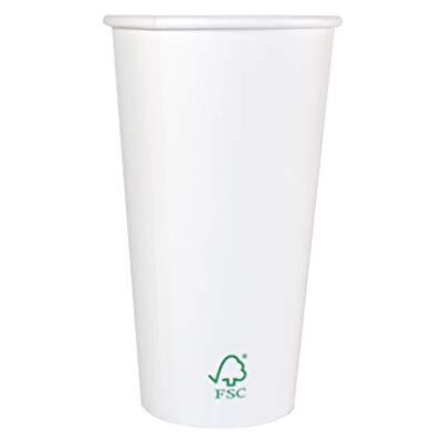 Ecorigin Engångsglas av vitt papper. 1000 st Pack 600 ml/20 oz FSC-papper Ecorigin Engångsglas av vitt papper. 1000 st Pack 600 ml/20 oz FSC-papper