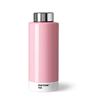Copenhagen Design PANTONE Drickflaska, dubbelväggig rostfritt stål med termofunktion, läckagesäker, 500 ml, ljusrosa 182 Copenhagen Design PANTONE Drickflaska, dubbelväggig rostfritt stål med termofunktion, läckagesäker, 500 ml, ljusrosa 182