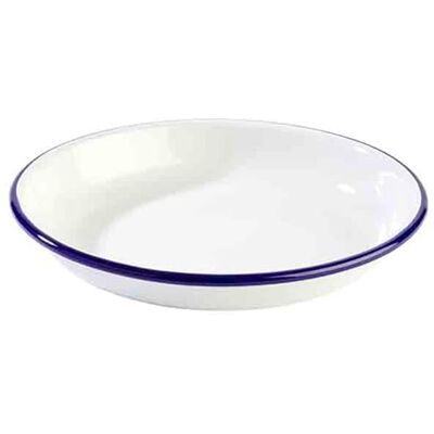 APS Djup Tallrik - Vit med Blå kant - 24cm APS Djup Tallrik - Vit med Blå kant - 24cm
