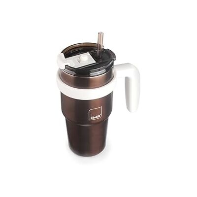 IBILI Mugg med handtag Go 480 ml, 18/10 rostfritt stål, dubbelväggig, återanvändbar IBILI Mugg med handtag Go 480 ml, 18/10 rostfritt stål, dubbelväggig, återanvändbar