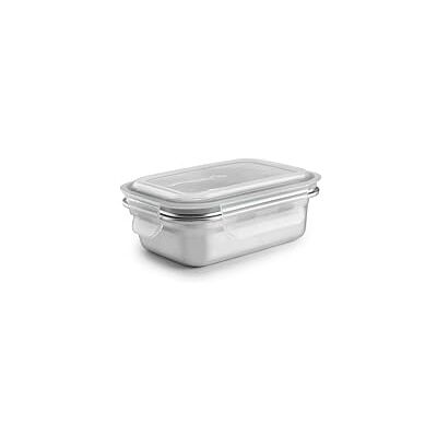 IBILI Keepklin rektangulär lunchlåda 600 ml, rostfritt stål, mikrovågsugnssäker, lufttätt lock IBILI Keepklin rektangulär lunchlåda 600 ml, rostfritt stål, mikrovågsugnssäker, lufttätt lock
