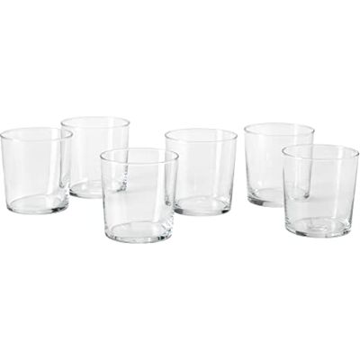 MOPITA SMART LIVING MILANO by MOPITA, set med 6 glas transparent glas, kapacitet 345 ml, 6 st, minimal design, diskmaskinssäker MOPITA SMART LIVING MILANO by MOPITA, set med 6 glas transparent glas, kapacitet 345 ml, 6 st, minimal design, diskmaskinssäker
