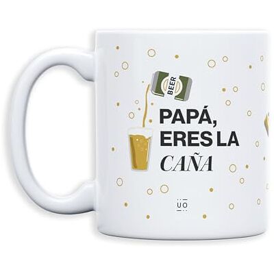 UO Pappa-meddelande presentmugg, du är röret, present till föräldrar, original fars dag present, original osynlig vänpresent, 350 ml, keramik UO Pappa-meddelande presentmugg, du är röret, present till föräldrar, original fars dag present, original osynlig vänpresent, 350 ml, keramik