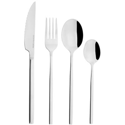 GENEVIEVE LETHU ORLEANS 16 st rostfritt stål sortiment set med 4 knivar L 22 cm, 4 x gafflar L 20 cm, 4 matskedar L 20 cm och 4 teskedar L 14 cm GENEVIEVE LETHU ORLEANS 16 st rostfritt stål sortiment set med 4 knivar L 22 cm, 4 x gafflar L 20 cm, 4 matskedar L 20 cm och 4 teskedar L 14 cm