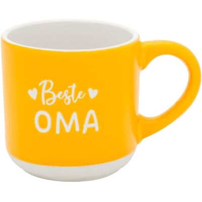 GRUSS & CO Espressokopp med gravyr mormor Minimugg av stengods, 10 cl, muggar med presentbanderoll Present till vänner, födelsedag 74644 GRUSS & CO Espressokopp med gravyr mormor Minimugg av stengods, 10 cl, muggar med presentbanderoll Present till vänner, födelsedag 74644