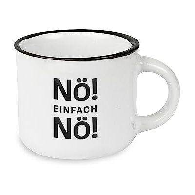 Grafik Werkstatt Vintage Espressokopp Mini keramisk mugg att ge bort 95 ml Nöt!, grå Grafik Werkstatt Vintage Espressokopp Mini keramisk mugg att ge bort 95 ml Nöt!, grå