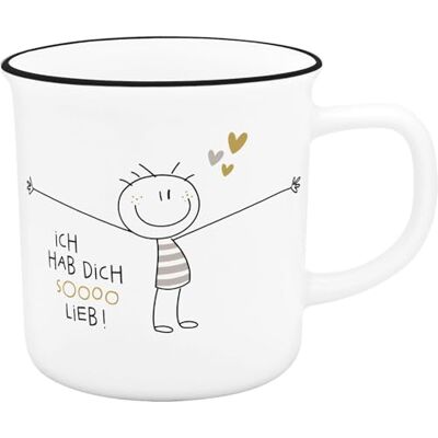 Sheepworld XL-mugg i emaljutseende Hab dich sooo lieb Sheepworld XL-mugg i emaljutseende Hab dich sooo lieb