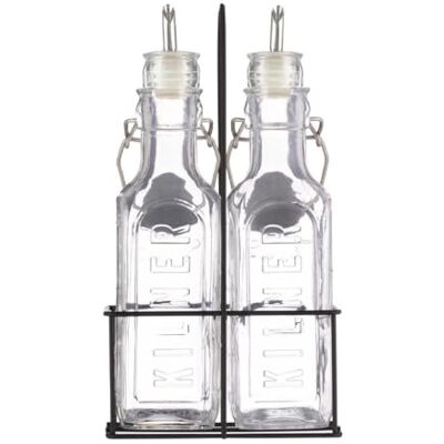 Kilner Olja och Vinäger Dispenser Set med Holder 2x 0,3L Kilner Olja och Vinäger Dispenser Set med Holder 2x 0,3L
