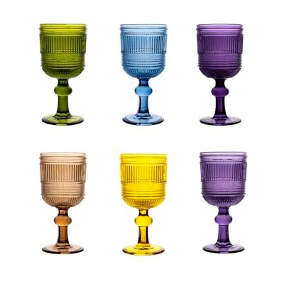 H&H Hydra Set 6 Glasglas, Blandade färger, 24cl H&H Hydra Set 6 Glasglas, Blandade färger, 24cl