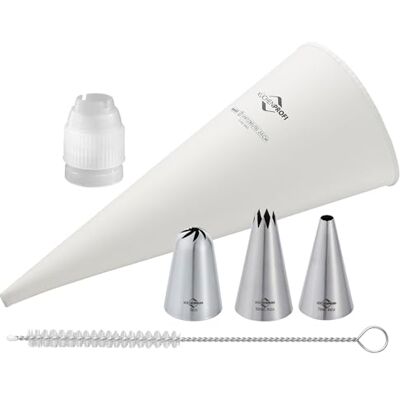 Küchenprofi Köksprofi BAKE spritspåse set 5 delar, tårtdekoration gör enkel, inklusive professionella spritpåsar och tyllar av rostfritt stål, för perfekta cupcakes och desserter Küchenprofi Köksprofi BAKE spritspåse set 5 delar, tårtdekoration gör enkel, inklusive professionella spritpåsar och tyllar av rostfritt stål, för perfekta cupcakes och desserter