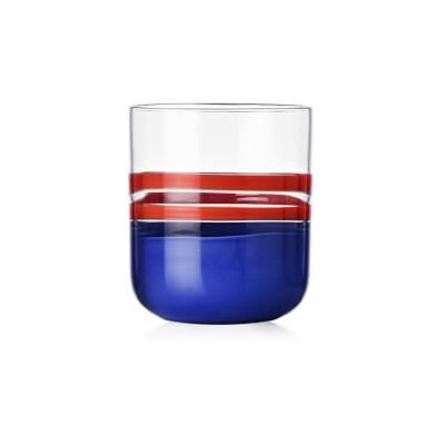 Ichendorf Milano Tumbler, röd och blå, Gesti Collection, 35 cl, munblåst glas, handgjort Ichendorf Milano Tumbler, röd och blå, Gesti Collection, 35 cl, munblåst glas, handgjort