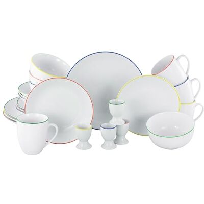 CreaTable Luna Färgglad Tallrikssats - 24 delar för 4 personer CreaTable Luna Färgglad Tallrikssats - 24 delar för 4 personer
