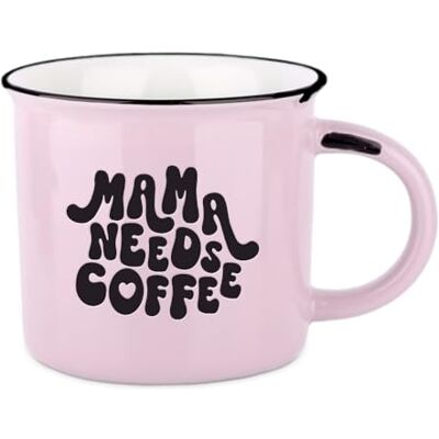 Grafik Werkstatt Kaffekopp vintage keramisk mugg att ge bort 400 ml Mama need coffee Grafik Werkstatt Kaffekopp vintage keramisk mugg att ge bort 400 ml Mama need coffee