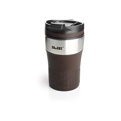 IBILI 260 ml dubbelväggig sportmugg, 260 ml, rostfritt stål, lufttät, brun IBILI 260 ml dubbelväggig sportmugg, 260 ml, rostfritt stål, lufttät, brun