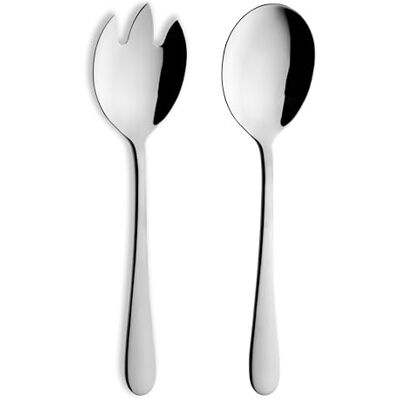 Grunwerg 2BXSLDWDR Windsor 2-delat set, salladsgaffel i rostfritt stål och stor serveringssked i presentförpackning Grunwerg 2BXSLDWDR Windsor 2-delat set, salladsgaffel i rostfritt stål och stor serveringssked i presentförpackning