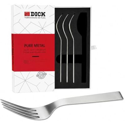 Dick F. Pure Metal Ajax Steak- och bordsgaffel Set (Steakgafflar i 4 delar, gaffel av högkvalitativt stållegering) 91586000, rostfritt stål Dick F. Pure Metal Ajax Steak- och bordsgaffel Set (Steakgafflar i 4 delar, gaffel av högkvalitativt stållegering) 91586000, rostfritt stål