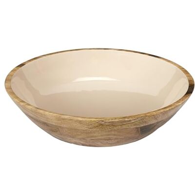 HOME DECO FACTORY , KA0572, Dune Uni mangoträ salladsskål, elegant och naturlig design, perfekt för sallader och olika rätter, lättskött, diameter 33 cm, beigebrun färg HOME DECO FACTORY , KA0572, Dune Uni mangoträ salladsskål, elegant och naturlig design, perfekt för sallader och olika rätter, lättskött, diameter 33 cm, beigebrun färg