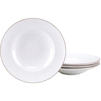 Creatable , 24848, serie Vintage Nature, 4-delat porslinsset för 4 personer, pastatallrikar av porslin, diskmaskins- och mikrovågsugnssäkra, tillverkad i Europa Creatable , 24848, serie Vintage Nature, 4-delat porslinsset för 4 personer, pastatallrikar av porslin, diskmaskins- och mikrovågsugnssäkra, tillverkad i Europa