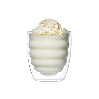 YEM 6 x 300 ml termoglas med dubbla väggar, för latte macchiato, cocktails, desserter, teglasset, dubbelväggsglas, BEE YEM 6 x 300 ml termoglas med dubbla väggar, för latte macchiato, cocktails, desserter, teglasset, dubbelväggsglas, BEE