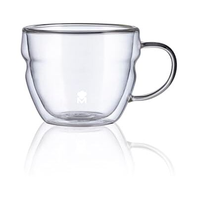 MasterPro Foodies Mixology Set med 2 koppar på 380 ml tillverkade av robust dubbelväggigt Borosilikatglas Bekväma mikrovågssäkra muggar eleganta och robusta MasterPro Foodies Mixology Set med 2 koppar på 380 ml tillverkade av robust dubbelväggigt Borosilikatglas Bekväma mikrovågssäkra muggar eleganta och robusta