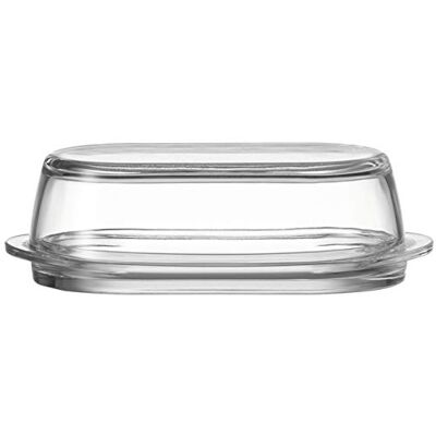 Leonardo HOME Ciao smörburk, B/H/D: 20,8/6,5/10 cm, diskmaskinssäker, klarglas, 063690 Leonardo HOME Ciao smörburk, B/H/D: 20,8/6,5/10 cm, diskmaskinssäker, klarglas, 063690