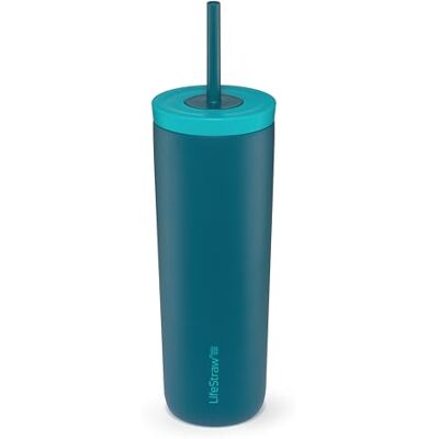 LifeStraw Go Series Mugg i rostfritt stål 450 ml (18 uns) Egeiska havet LifeStraw Go Series Mugg i rostfritt stål 450 ml (18 uns) Egeiska havet