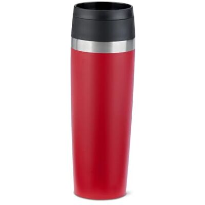 EMSA N2023750 Travel Mug Classic 0,5 liter, nytt komfortskruvlock, rostfritt stål, 6 timmar varmt och 12 h kallt, 100% tät, 360° dryckesöppning, rostfritt stål, mörkröd EMSA N2023750 Travel Mug Classic 0,5 liter, nytt komfortskruvlock, rostfritt stål, 6 timmar varmt och 12 h kallt, 100% tät, 360° dryckesöppning, rostfritt stål, mörkröd