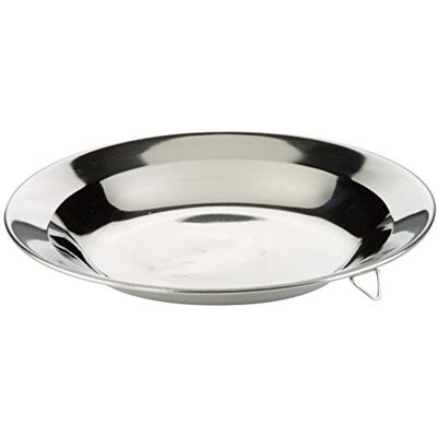 IBILI Rund tallrik med hängande ring 24 cm, rostfritt stål, silver, 24 x 24 x 10 cm IBILI Rund tallrik med hängande ring 24 cm, rostfritt stål, silver, 24 x 24 x 10 cm